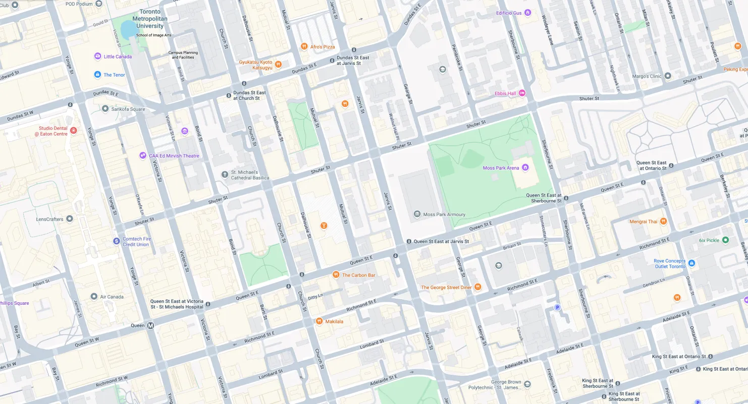 Map showing a package delivery route
